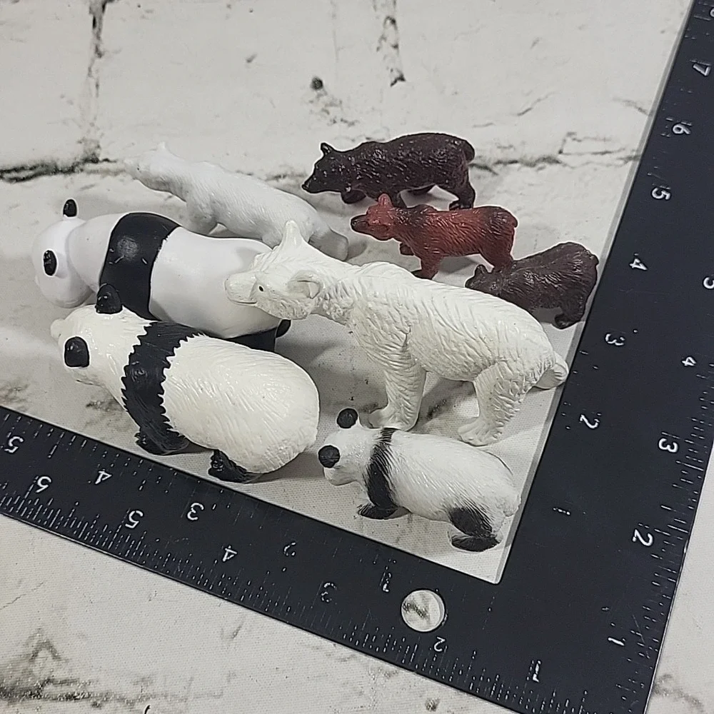 Animal Figures‎ Bears Lot Of 8 Polar Bears Pandas Brown Cubs Wildlife